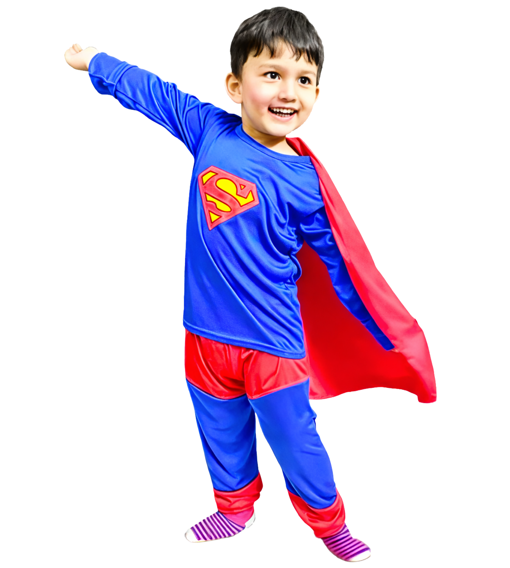 সুপারম্যান সুপার হিরো কস্টিউম | Kids Super-Man Costume